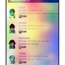 Nos chère Administrateurs / Animateurs